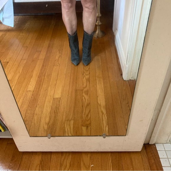 Isabel Marant cuffed leather and suede wedge boots - Picture 12 of 15